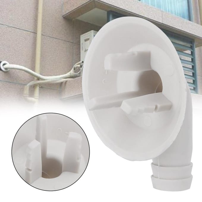 Airconditioning Elleboog Afvoertuit Buitenunit Afvoer Waterleiding Connector wit