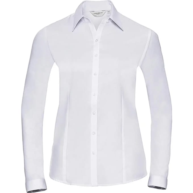 Dameshemd met lange mouwen Russell Athletic Herringbone