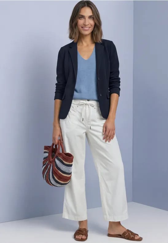 Eenvoudige blazer met structuur