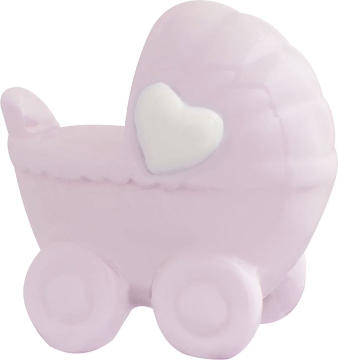 Clayre & Eef Decoratie fopspeen 5*4*5 cm Roze Porselein
