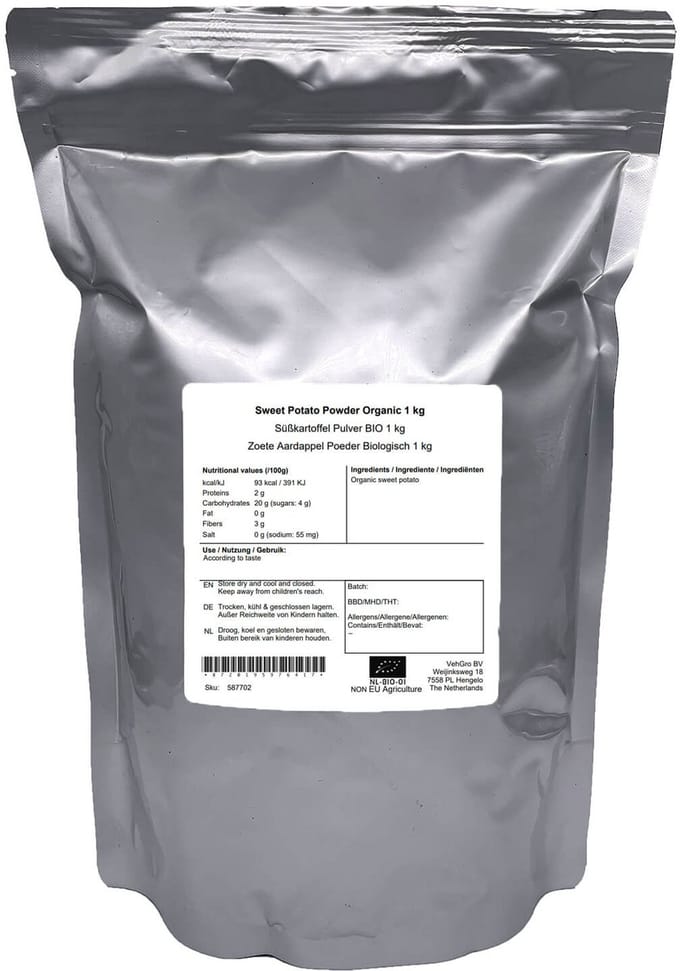 Zoete Aardappel Poeder - 1 Kg - Holyflavours