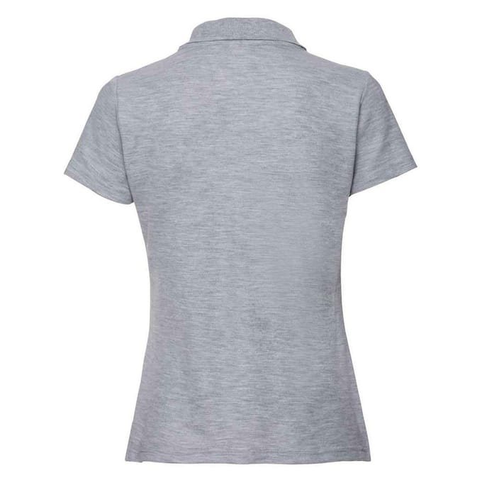 Russell Dames/Dames Klassiek Effen Poloshirt van Polycotton (Licht Oxford Grijs)