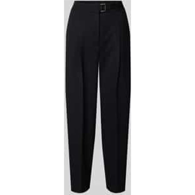 Broek met persplooien en met wol Model 'ELAINE PLEAT'