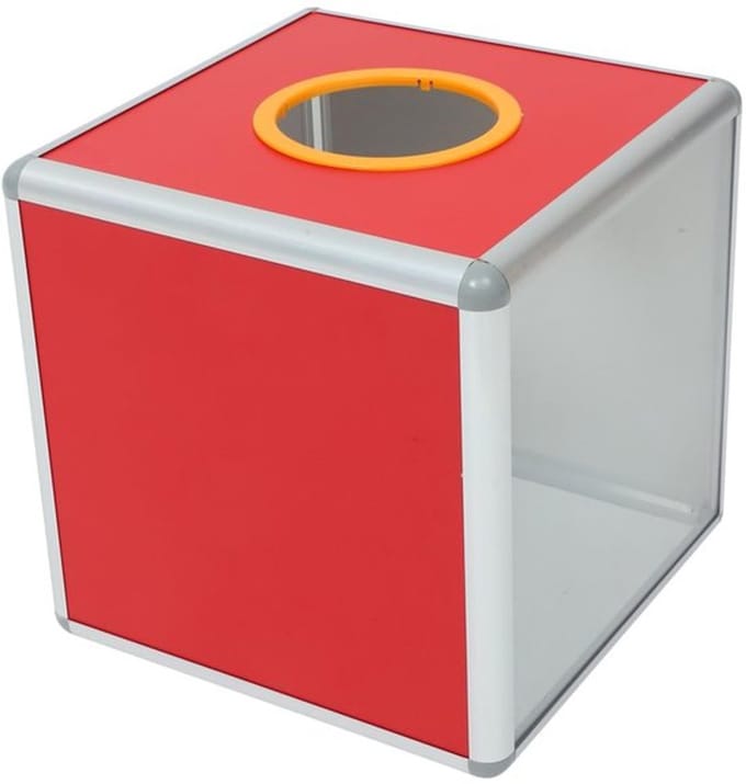Allecto - Loterijbox - Veelzijdige trekbox voor evenementen - Rood