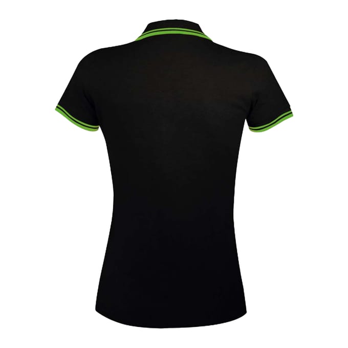 SOLS Dames/Dames Pasadena Poloshirt (Zwart/Kalk)