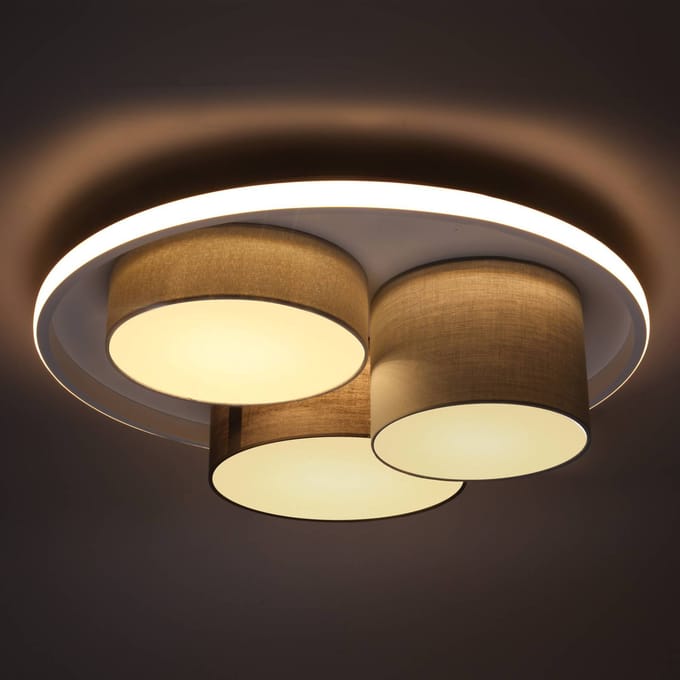 Näve Eppan LED plafondlamp, 3-lamps, dimbaar