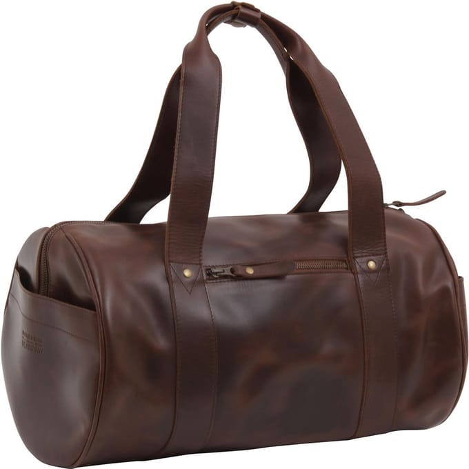 Buckle & Seam Franz Weekender reistas Leer 23 cm - brown