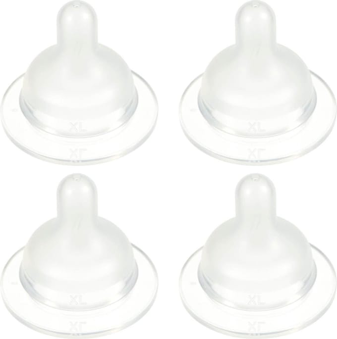 Difrax Flessenspeen Papspeen Wide - Maat Extra Large - 4 stuks