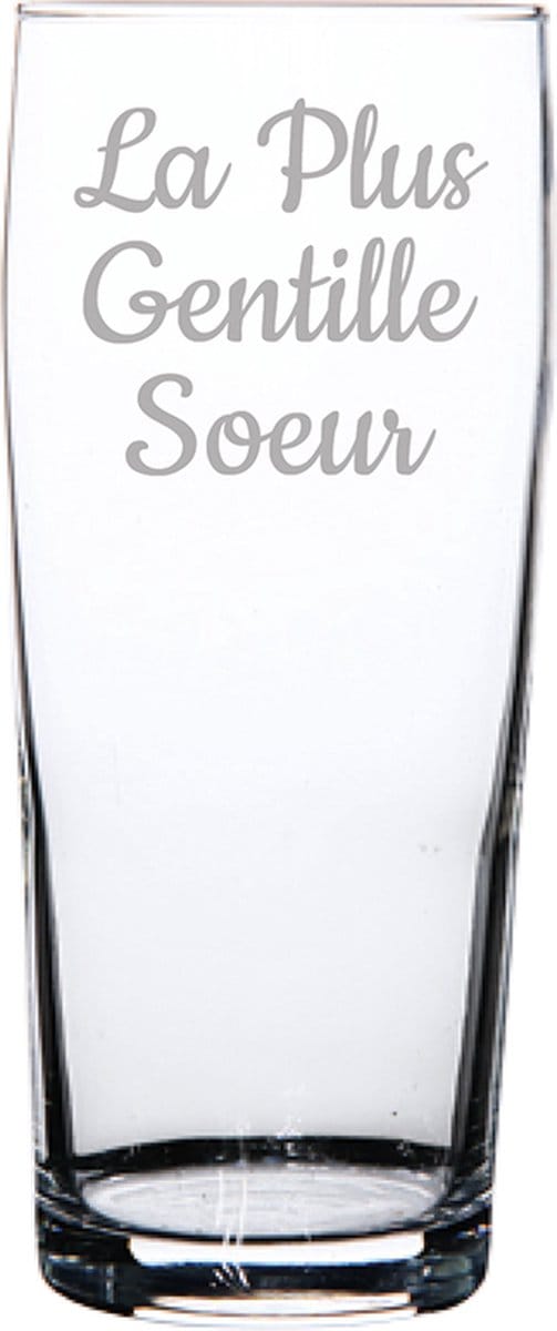 Bierfluitje gegraveerd - 19cl - La Plus Gentille Soeur