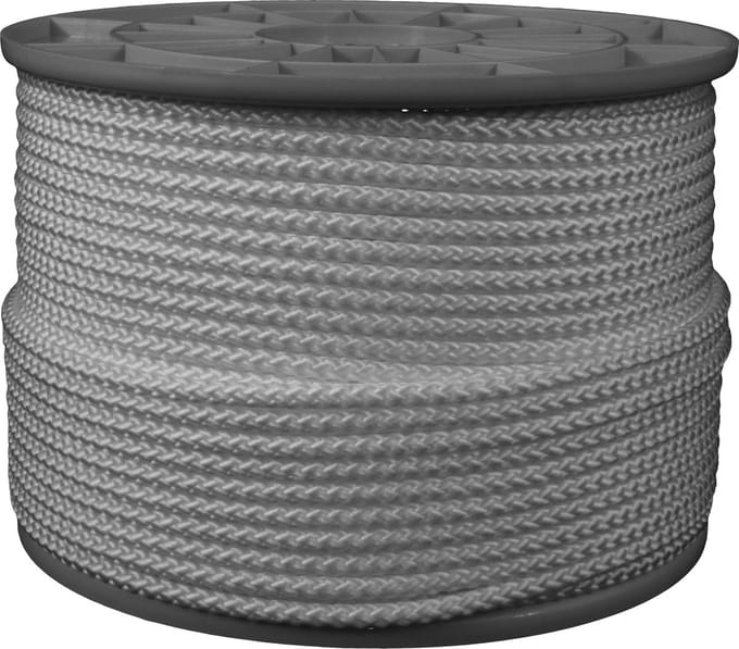 Gevlochten Koord – 100 meter – 2mm - Wit – Touw - Haspel