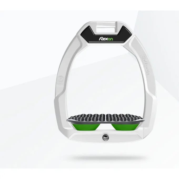 Veiligheidsstijgbeugels Paardrijden Endurance Wit/Grijs/Groen Flex-On Safe-On