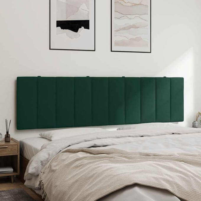 vidaXL - Hoofdbordkussen - "Hanko" - 180 - cm - fluweel - donkergroen