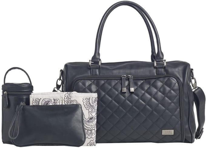 Isoki Zip Quilted Luiertas Toorak Black