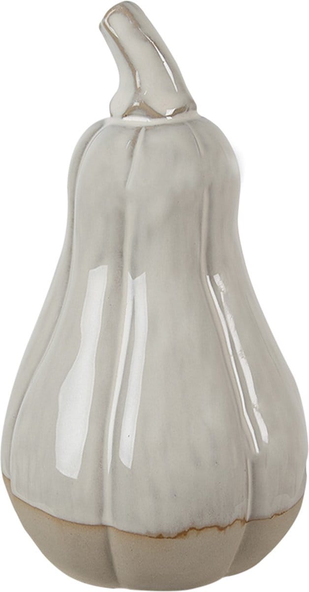 Clayre & Eef Decoratie Pompoen 15 cm Beige Porselein Herfst decoratie