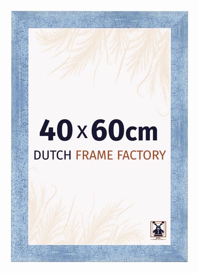 Fotolijst 40x60 cm - MDF - Helder Blauw Geveegd - Praag