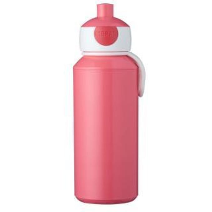 Mepal Pop-up drinkfles Campus - 400 ml - Sluit goed af - Drinkbeker voor kinderen - Pink