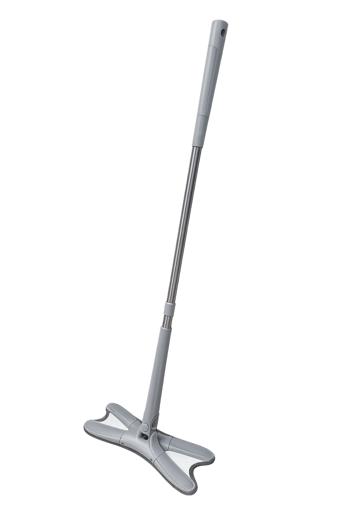 UltraClean Microvezel Mop – 360° Draaibare Mop – Easy Wring Systeem – Grijs – 107 cm