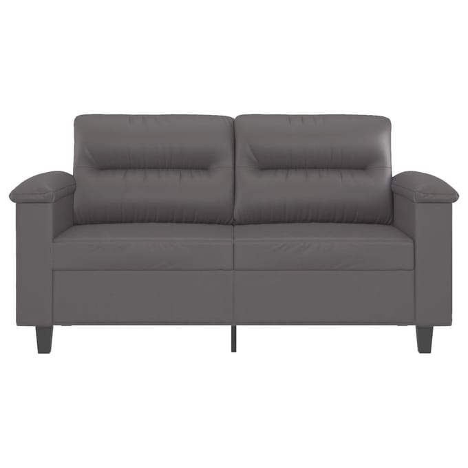vidaXL - Tweezitsbank - 120 - cm - kunstleer - grijs