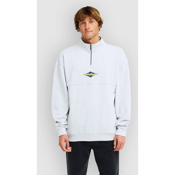 Billabong Burleigh Sweatshirt Met Halve Rits Wit,Grijs S Man