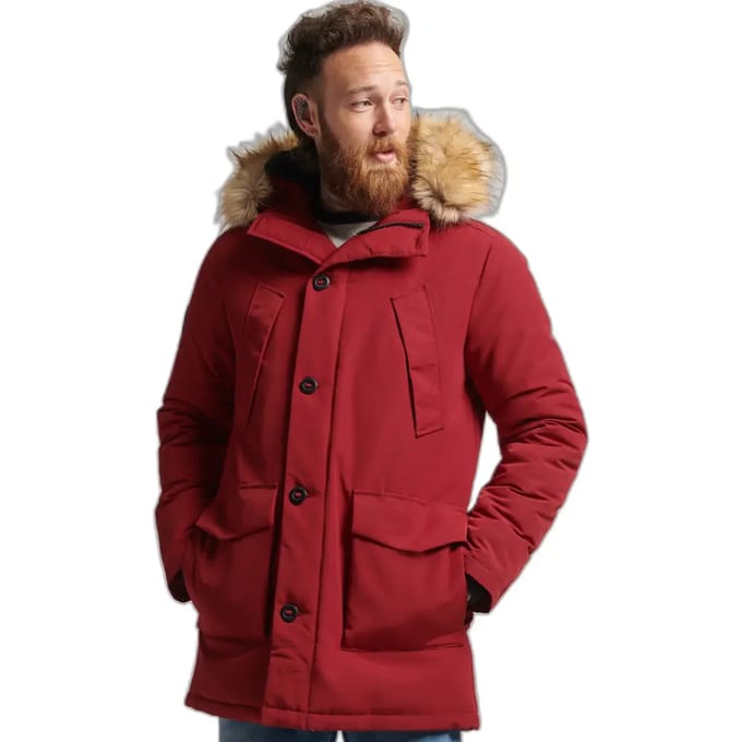 Parka met capuchon en nepsfleece Superdry Everest