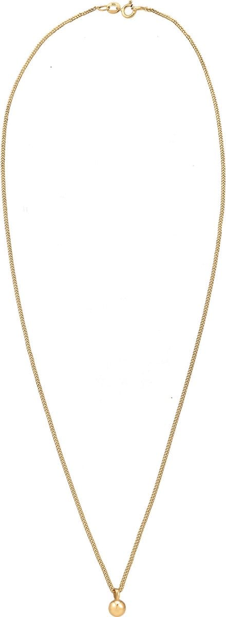 Elli - Halsketting - Dames Balhanger Geo Look Panzerkette Basic Trend in 925 Sterling Zilver Verguld - Dames