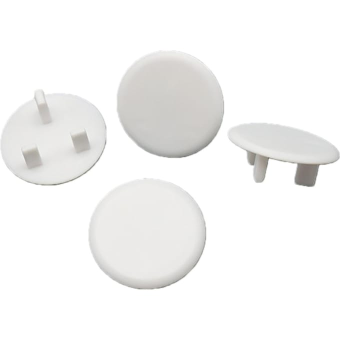 Cache prise 3 trous ABS Protection de prise Sécurité électrique Protecteur pour ménage Style anglais Mince white
