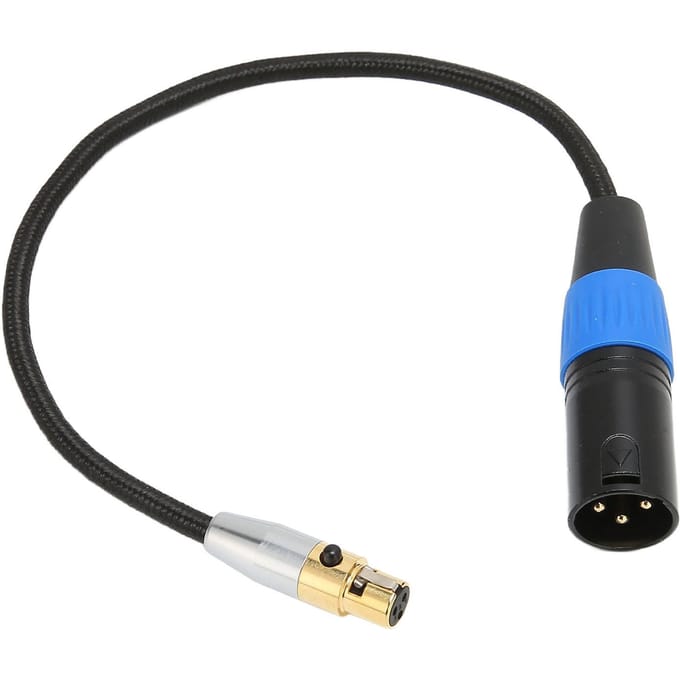 Câble XLR mâle vers mini XLR femelle, adaptateur professionnel à 3 broches pour appareil photo, mixeur, microphone 0.3 Meter / 1ft