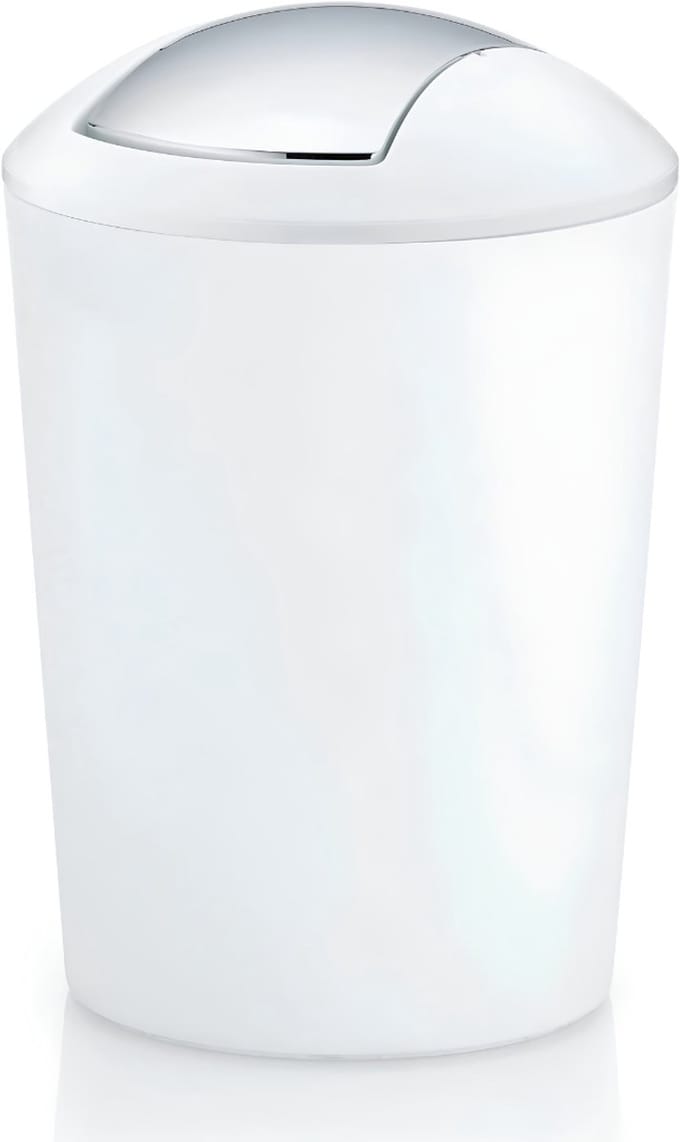 AHD® Prullenbak - Prullenmand - Afvalbak - Trash Can - Wit - 20cm x 20cm x 29cm