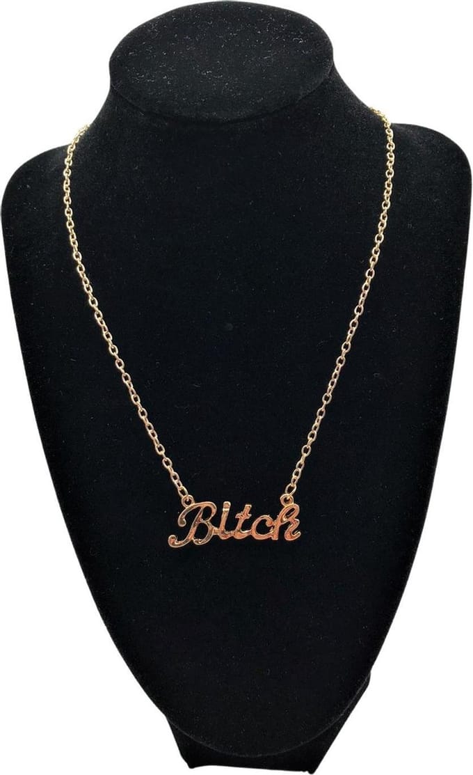 Bitch Ketting, Goud, Roestvrij Staal, Be Who You Are!,