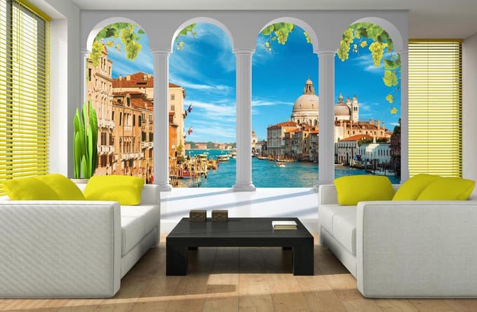 Venice Canal Arches Photo Wallcovering