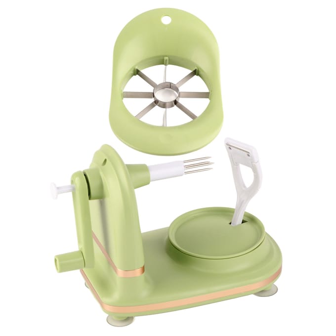 Fruit Schilmachine Handzwengel Multifunctioneel met Fruitsnijder PP Roestvrij Staal Appel Schiller voor lichtgroene kleur