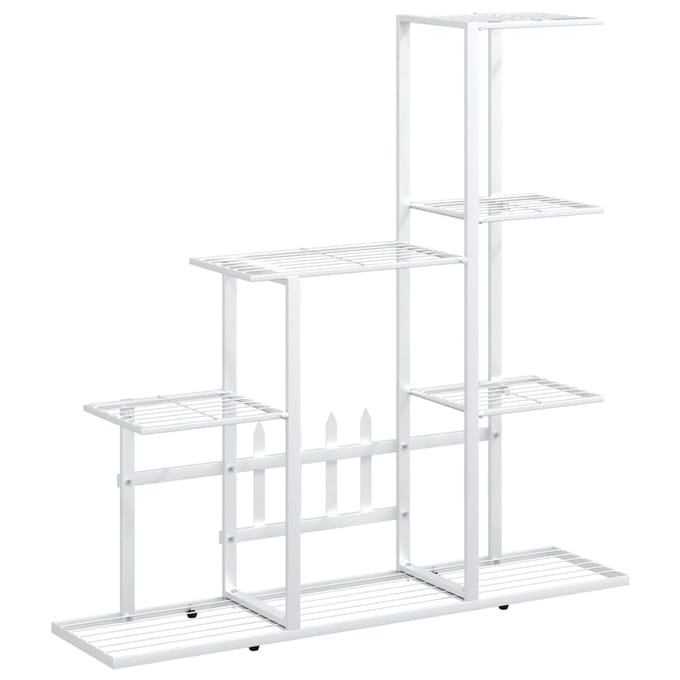 vidaXL - Bloemenstandaard - 94,5x25x88 - cm - metaal - wit