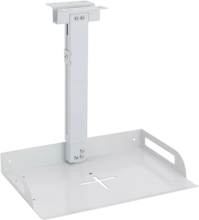 Beamer Plafondhouder - Projector Beugel - Thuisbioscoop Inrichten - In Hoogte Verstelbaar - 34-56 cm - Wit