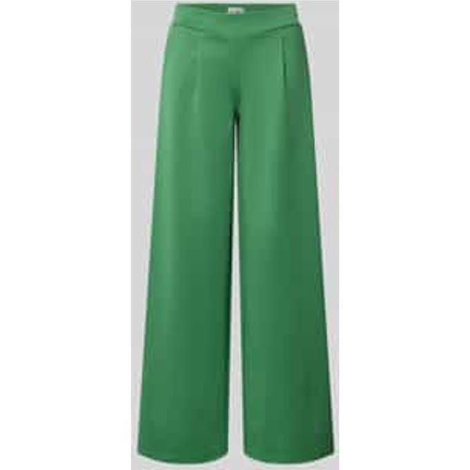 wide fit broek met viscose, model 'Kate'