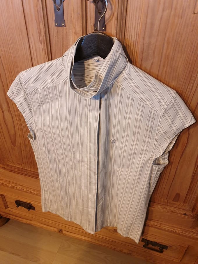 Wedstrijdblouse Kentucky gestreept - korte mouw - maat 44