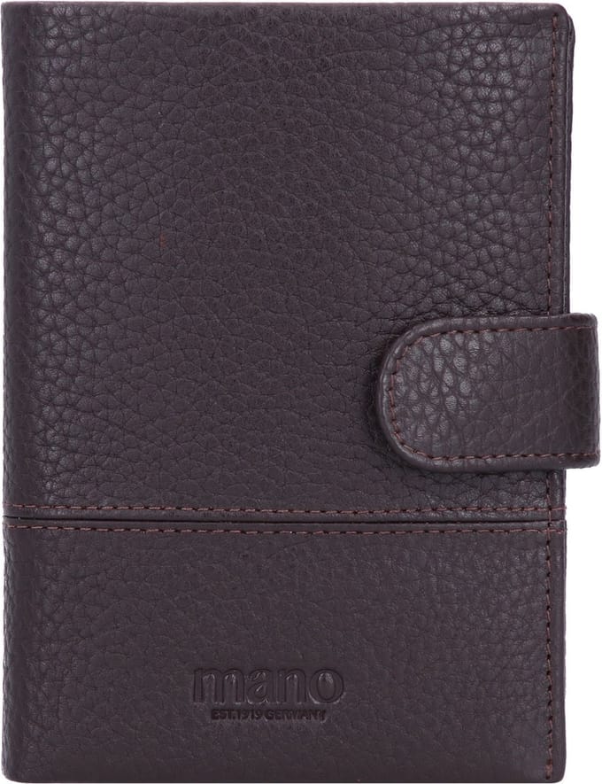 mano Leren Portemonnee Don Tommas Coin Wallet with Flap Brown Bruine