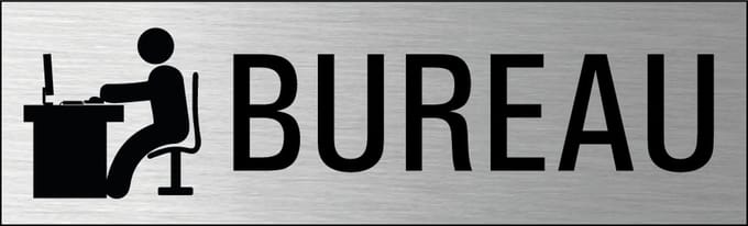 Bureau deurbordje met zelfklevende strip