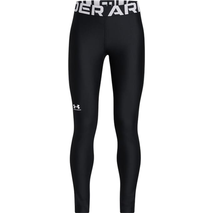 Under Armour HG Legging Unisex Sportlegging - Zwart - Wit