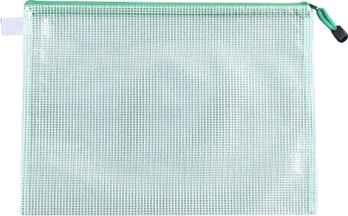 A5 Documententassen, plastic zakken met ritssluiting, 12-pack