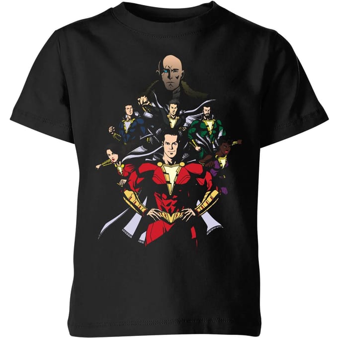 Shazam! Team Up kinder t-shirt - Zwart - 122/128 (7-8 jaar)