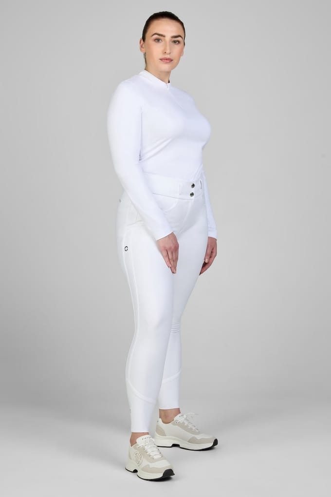 Pikeur Laure Rijbroek Dames Full Grip SD Classic XL Wit