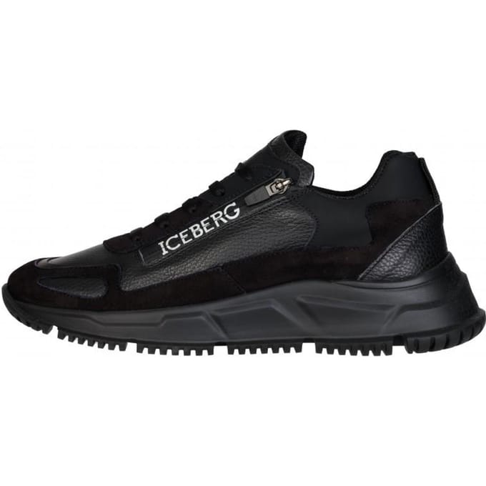 Baskets iceberg en cuir italien neuves noires - Taille: 41 black