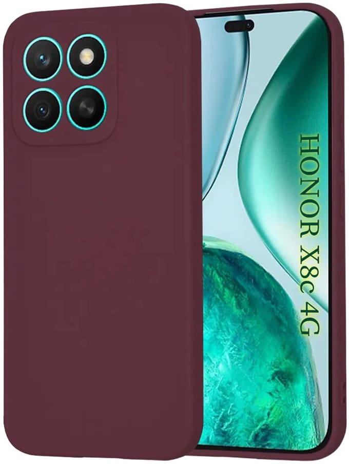 Hoesje geschikt voor HONOR X8c - Techsuit Soft Flex Silicone Back Cover - Plum Red