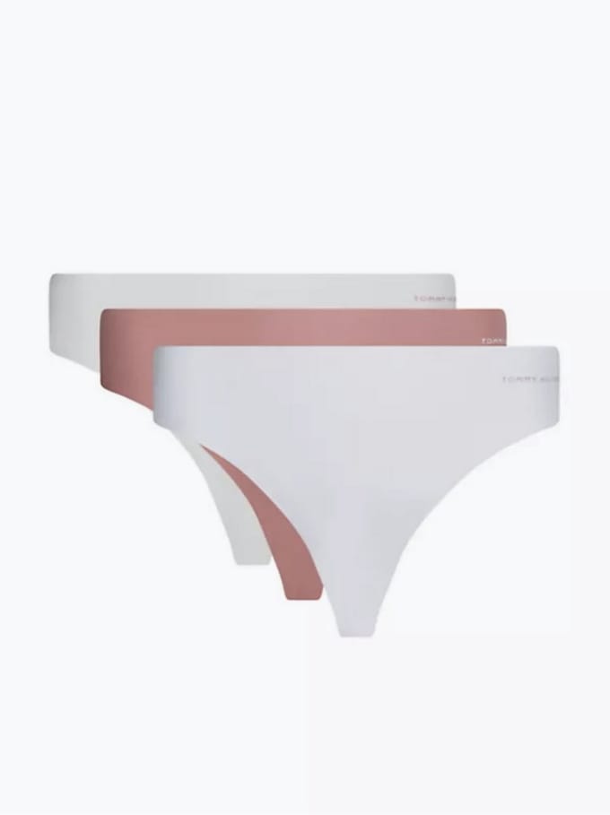 Tommy Hilfiger - 3-pack Brazilian - Barrelthee/white/Teaberry Blossom - M