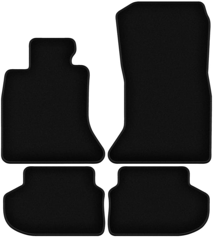 BASIC zwarte veloursmatten voor: BMW 5 F10 FL sedan (2013-2017)