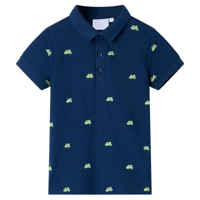 vidaXL Kinderpoloshirt 92 marineblauw