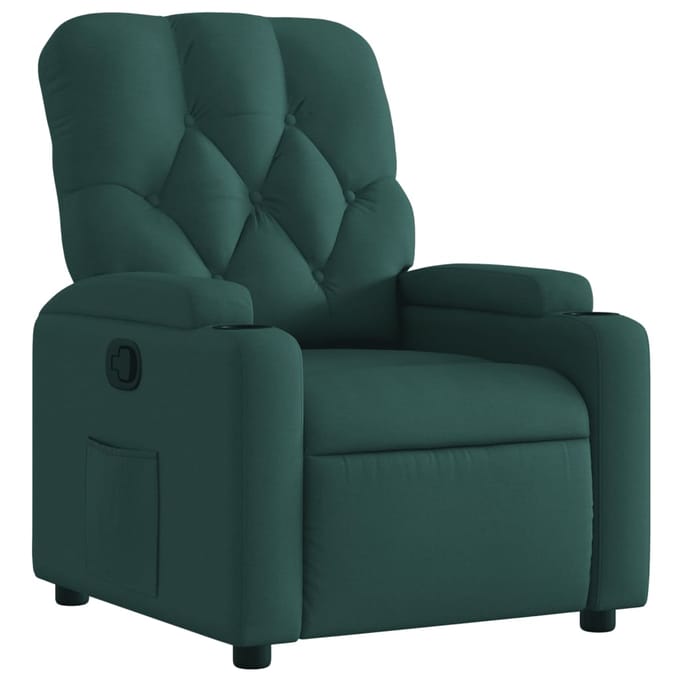 vidaXL - Fauteuil - verstelbaar - stof - donkergroen