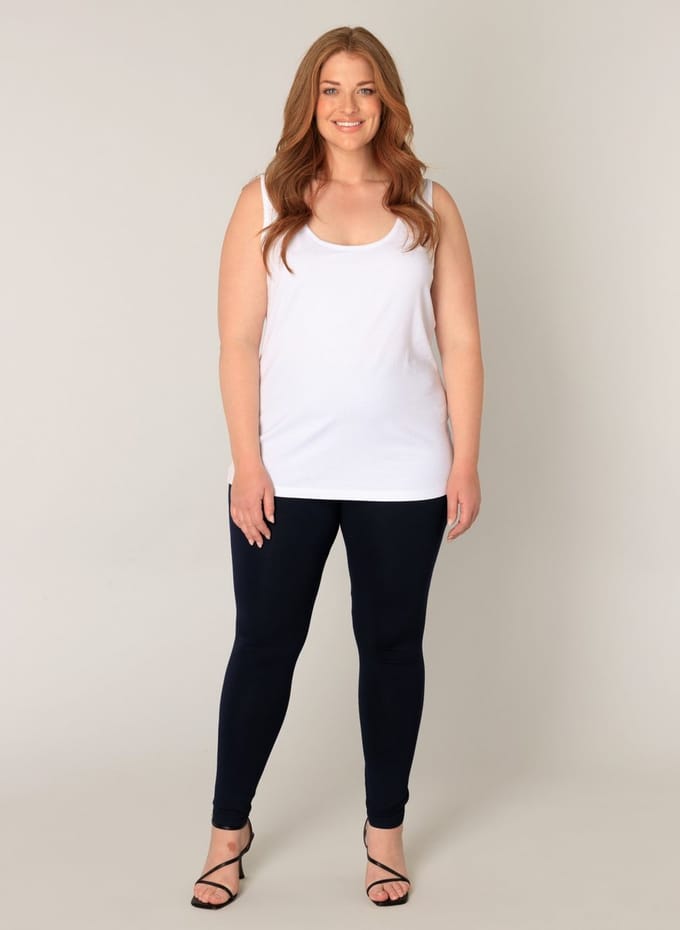 BASE LEVEL CURVY Andrea Legging - Dark Blue - maat 3(52)