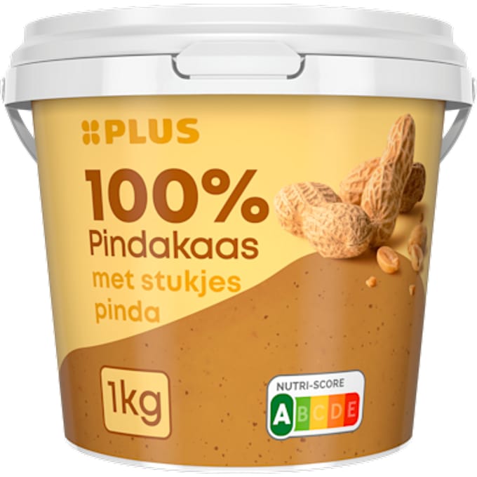 100% pindakaas met stukjes pinda