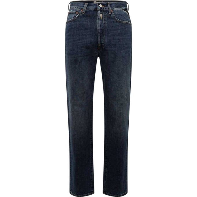Replay Rechte katoenen jeans voor dames (Blauw)